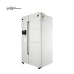 طراحی یخچال فریزر ساید بای ساید سام rosso 3 سفید