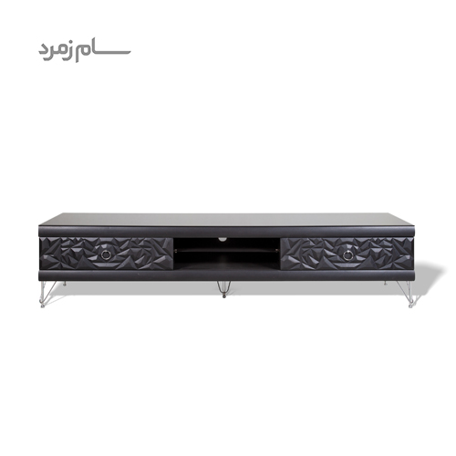 میز تلویزیون متین R380 مشکی هایگلس