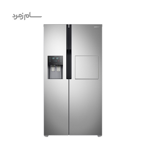 نمای بیرون یخچال فریزر سامسونگ RS25 نقر ای