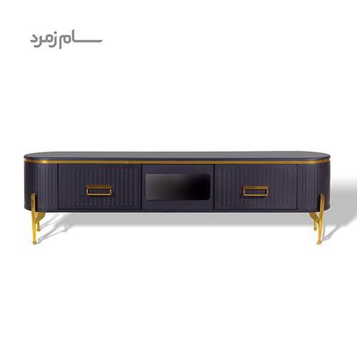 میز تلویزیون متین R250 مشکی طلایی