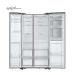 داخل یخچال فریزر ساید بای ساید سامسونگ RH65 دودی